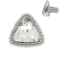Triangle Gem With Stone Edge Stretch Ring Rq55Rcl