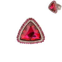 Triangle Gem With Stone Edge Stretch Ring Rq55Rfu