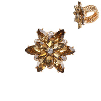 CRYSTAL FLOWER STRETCH RING