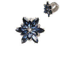 CRYSTAL FLOWER STRETCH RING