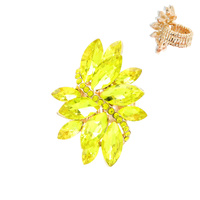 RHINESTONE CLUSTER STRETCH RING