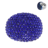 CRYSTAL RHINESTONE PAVE DOME STRETCH RING