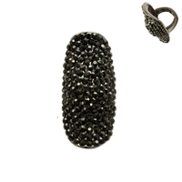 Long Stone Encrusted Knuckle Stretch Ring