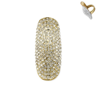Long Stone Encrusted Knuckle Stretch Ring
