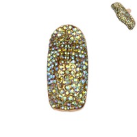 Long Stone Encrusted Knuckle Stretch Ring