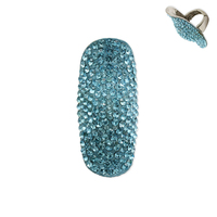 Long Stone Encrusted Knuckle Stretch Ring