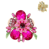 FLOWER MULTI STONE GEMSTONE STATEMENT COCKTAIL STRETCH RING