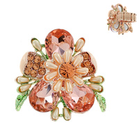 FLOWER MULTI STONE GEMSTONE STATEMENT COCKTAIL STRETCH RING