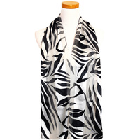 WILD ZEBRA PRINT SATIN SCARF