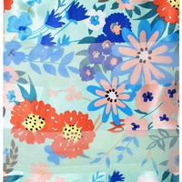 WATERCOLOR FLORAL GARDEN SATIN SCARF