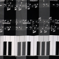 MUSIC NOTE SATIN SCARF