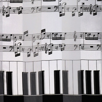 MUSIC NOTE SATIN SCARF