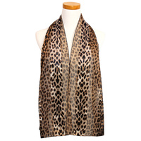 CHEETAH PRINT SATIN SCARF