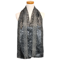 LEOPARD PRINT SATIN SCARF