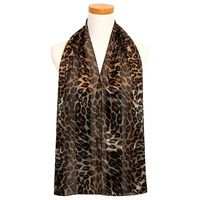 LEOPARD PRINT SATIN SCARF