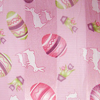EASTER BUNNY EGGS CHIFFON SATIN SCARF WRAP
