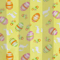 EASTER BUNNY EGGS CHIFFON SATIN SCARF WRAP