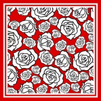 FLORAL PRINT SQUARE SCARF