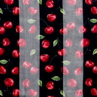 CHERRY PICK SATIN SCARF