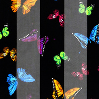 MULTI COLOR BUTTERFLY SATIN SCARF