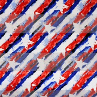 AMERICAN PATRIOTIC SHOOTING STARS SHEER SATIN DISTRESSED SCARF