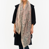 ANIMAL LEOPARD PRINT LIGHTWEIGHT OBLONG POLYESTER SCARF WRAP