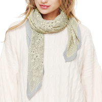 PAISLEY PRINTED CONTRAST TRIM LIGHTWEIGHT NECKERCHIEF POLYESTER SQUARE SCARF