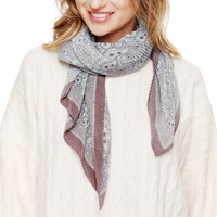 PAISLEY PRINTED CONTRAST TRIM LIGHTWEIGHT NECKERCHIEF POLYESTER SQUARE SCARF