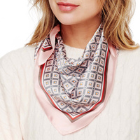 SQUARE ABSTRACT PATTERN PRINTED NECKERCHIEF SQUARE SCARF
