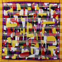 GEOMETRICS LADY BUG CHIFFON  SATIN  NECK HEAD SCARF WRAP