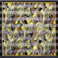 WILD PAISLEY CHIFFON  SATIN NECK HEAD SCARF WRAP