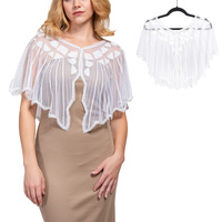 SEQUIN EMBROIDERED WRAP CAPE SHAWL