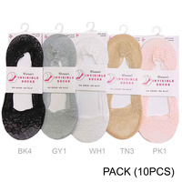 INVISIBLE SOCKS 10 PC ASST