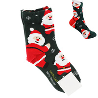 GINGERBREAD MAN/ SNOWMAN/ SANTA CLAUS/ RUDOLPH  -ADULT SIZE MERRY CHRISTMAS STOCKING STUFFER CHRISTMAS THEMED COTTON KNIT NOVELT