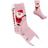 GINGERBREAD MAN/ SNOWMAN/ SANTA CLAUS/ RUDOLPH  -ADULT SIZE MERRY CHRISTMAS STOCKING STUFFER CHRISTMAS THEMED COTTON KNIT NOVELT