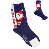 GINGERBREAD MAN/ SNOWMAN/ SANTA CLAUS/ RUDOLPH  -ADULT SIZE MERRY CHRISTMAS STOCKING STUFFER CHRISTMAS THEMED COTTON KNIT NOVELT