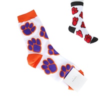 GAME DAY WOMEN'S PAW PRINT COTTON KNIT CREW SOCKS