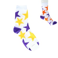 GAME DAY WOMEN'S STAR PRINT COTTON CREW SOCKS