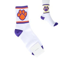 GAME DAY WOMEN'S PAW PRINT COTTON KNIT CREW SOCKS