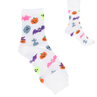 HALLOWEEN KNIT MULTICOLOR PATTERNED GRAPHIC SOCKS