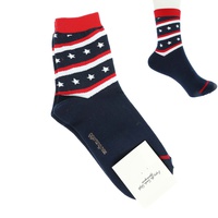 UNISEX PATRIOTIC USA FLAG CREW KNIT SOCKS