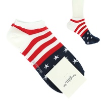 UNISEX PATRIOTIC USA INVISIBLE LOW NO SHOW SOCKS