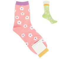 FLORAL THEME COMFORT NOVELTY SOCKS