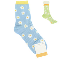 FLORAL THEME COMFORT NOVELTY SOCKS