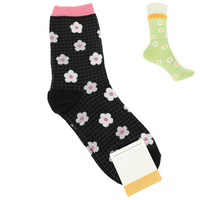 FLORAL THEME COMFORT NOVELTY SOCKS