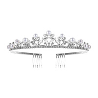 RHINESTONE AND PEARL TIARA