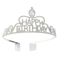 HAPPY BIRTHDAY CRYSTAL TIARA CROWN