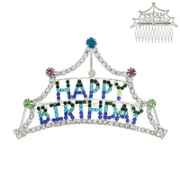 RHINESTONE HAPPY BIRTHDAY TIARA