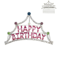 RHINESTONE HAPPY BIRTHDAY TIARA