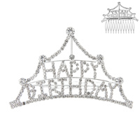 STONE "HAPPY BIRTHDAY" COMB TIARA